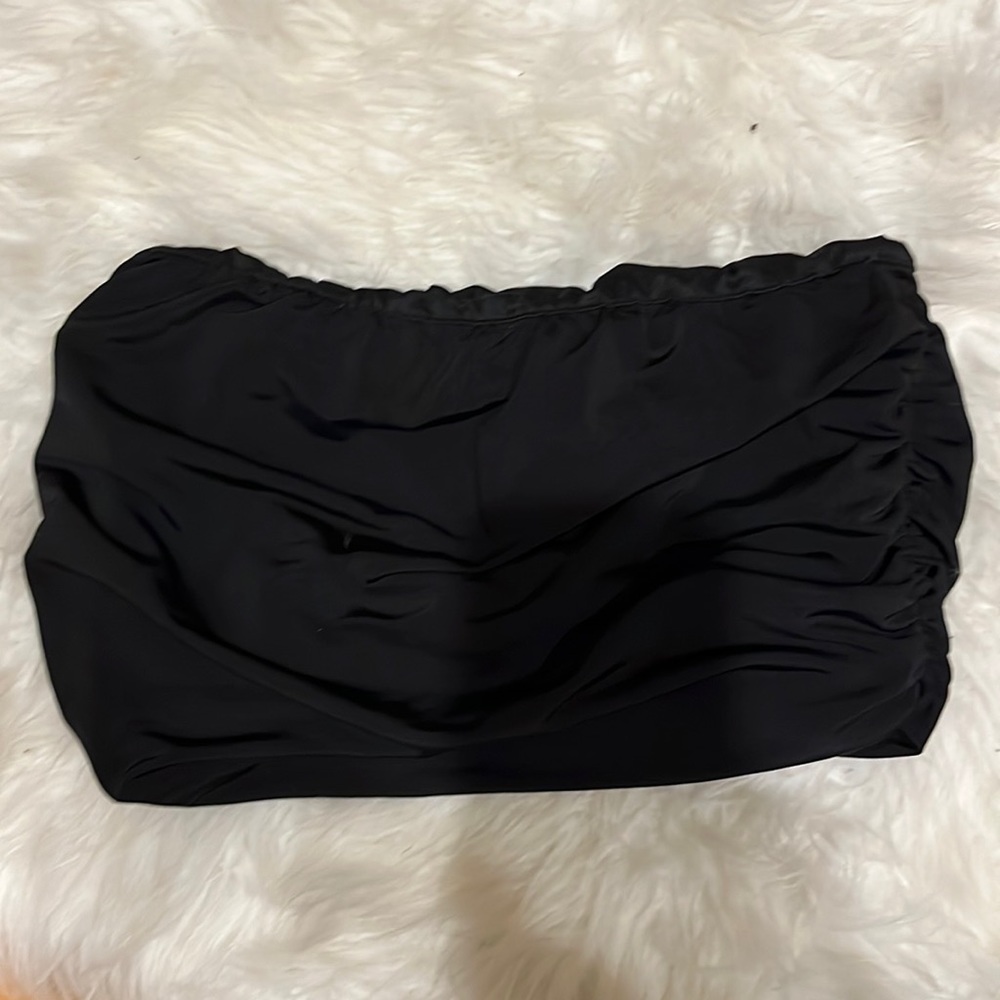 Satin black bandeau size small